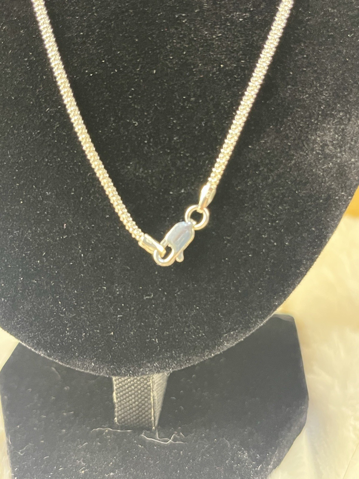 Vintage Sterling Silver 925 Popcorn Chain 16”