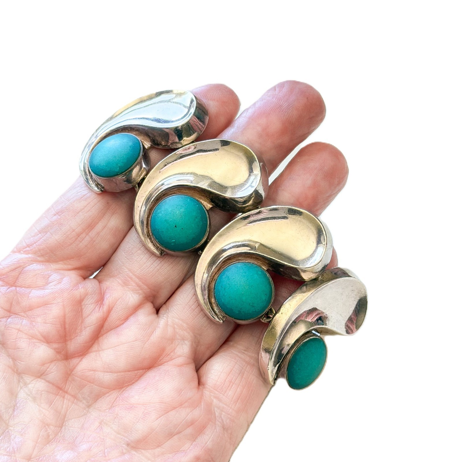 RARE Vintage Antonio Pineda & Los Castillo Sterling Silver Taxco Bracelet 127G