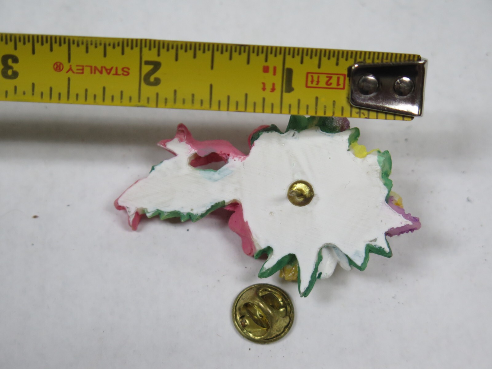 Vintage Estate Store Jewelry – Bouquet Brooch Pin – Pink White Yellow Flowers