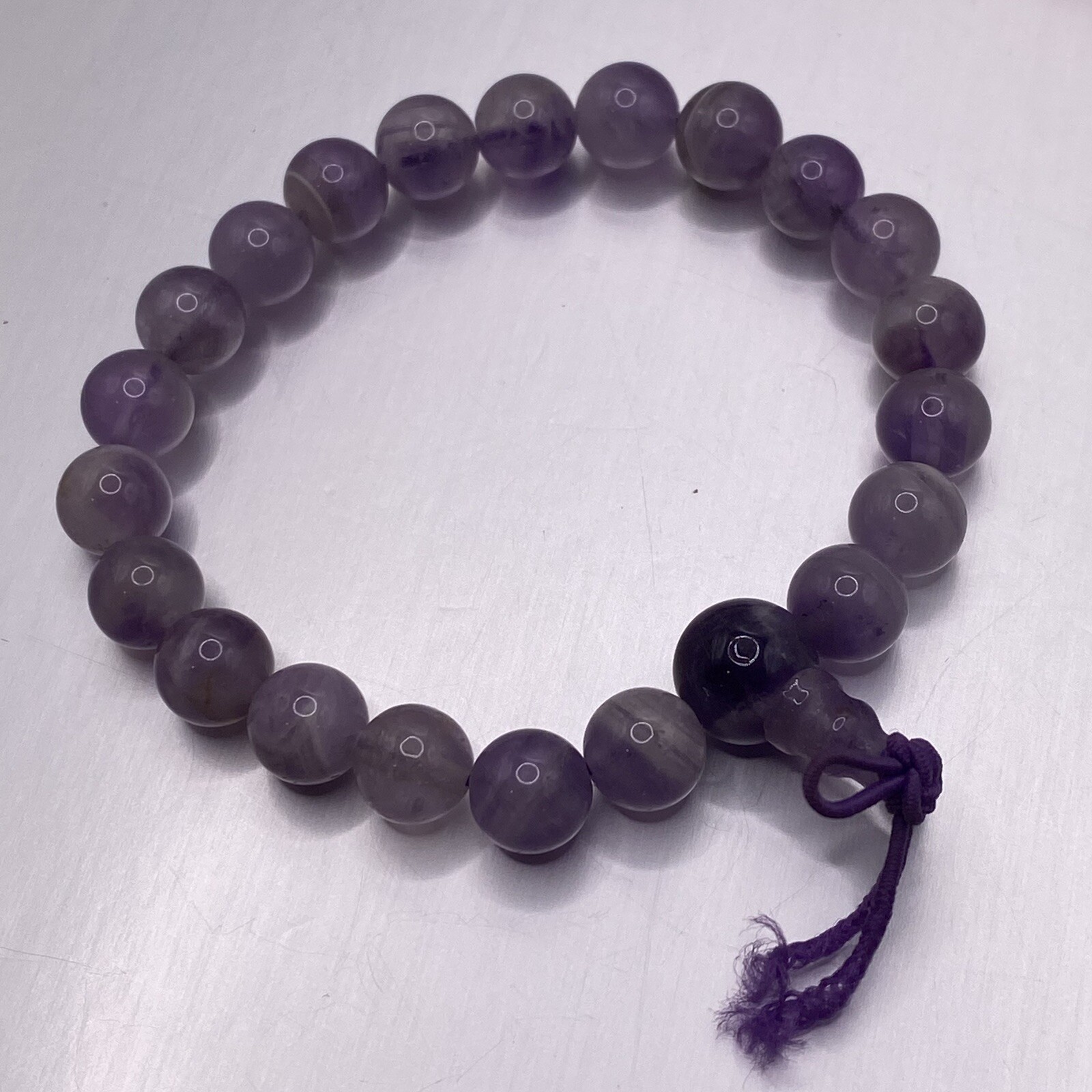 Stone Stretch Bracelet Lot Purple Amethyst Pink Rose Quartz Red Cats Eye Chakra