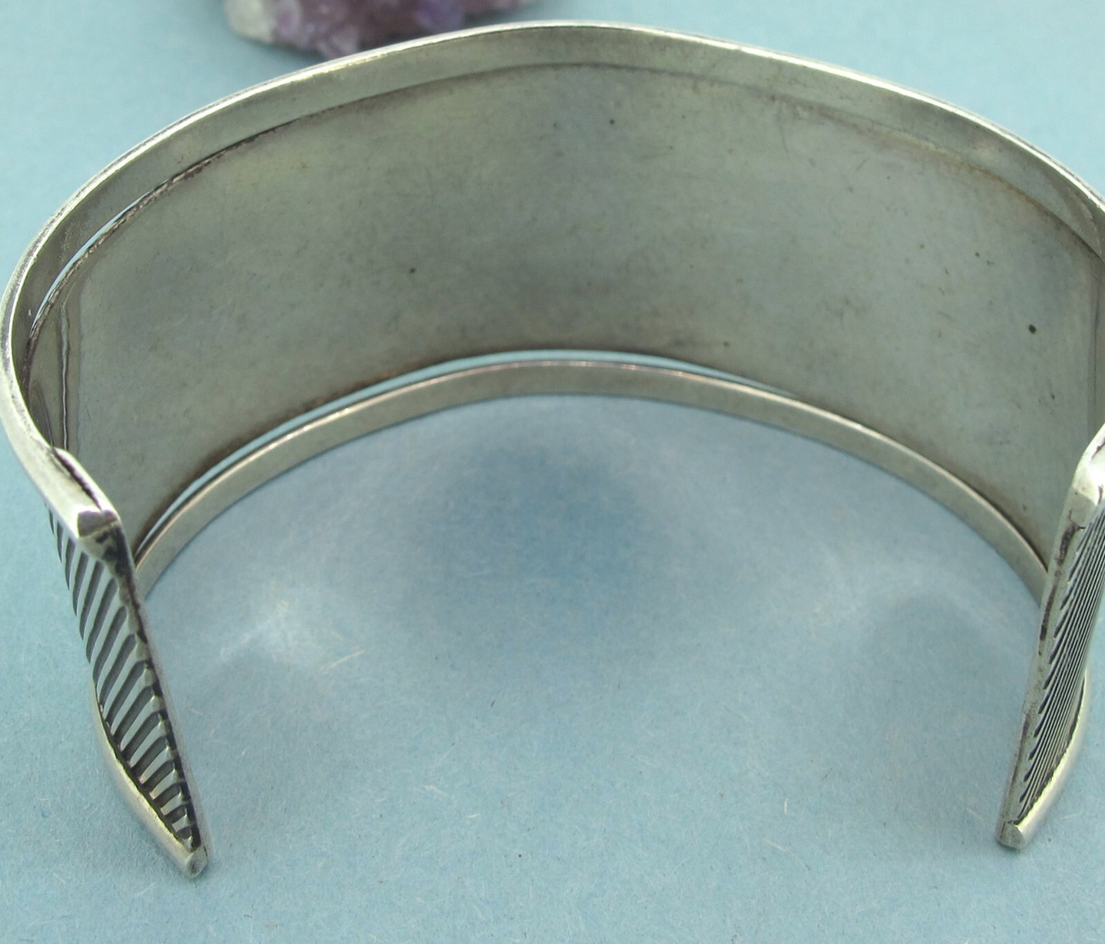 Mexico TJ-56 Handmade Bangle 39mm Bracelet Sterling Silver Size 8 inch