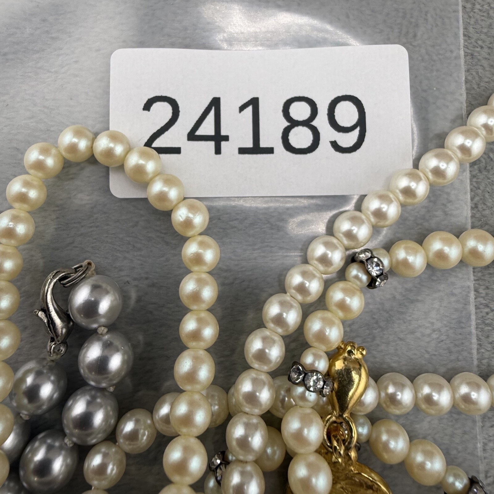 Vintage Necklace Lot of 3 Imitation Pearl 17” 18” 24”