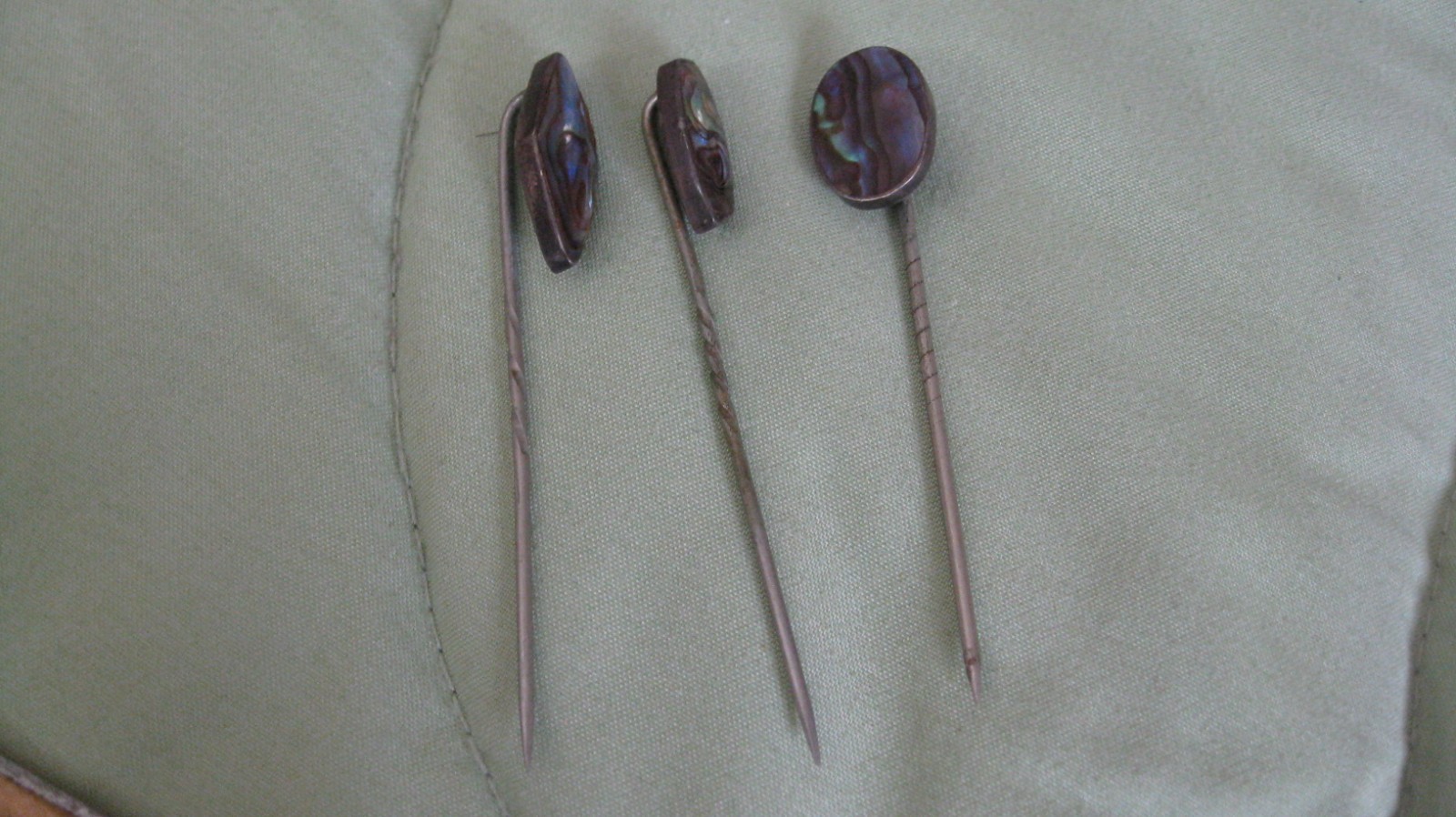 Antique/ Older Vintage Lot of 3 Abalone Different Shaps