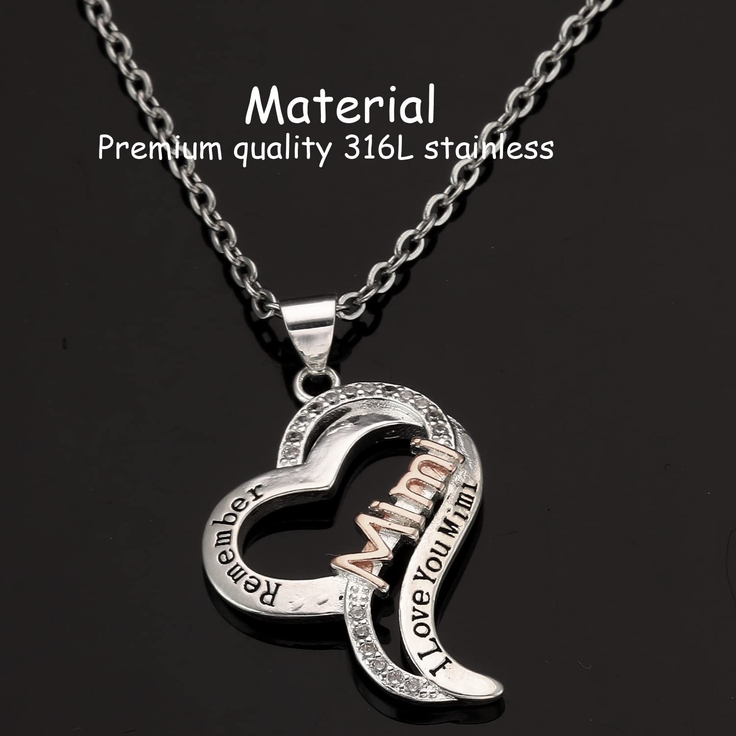 AHAETH Gifts for 26*20mm/1*0.78″ (pendant), 46+5cm/18+2″ (necklace), White