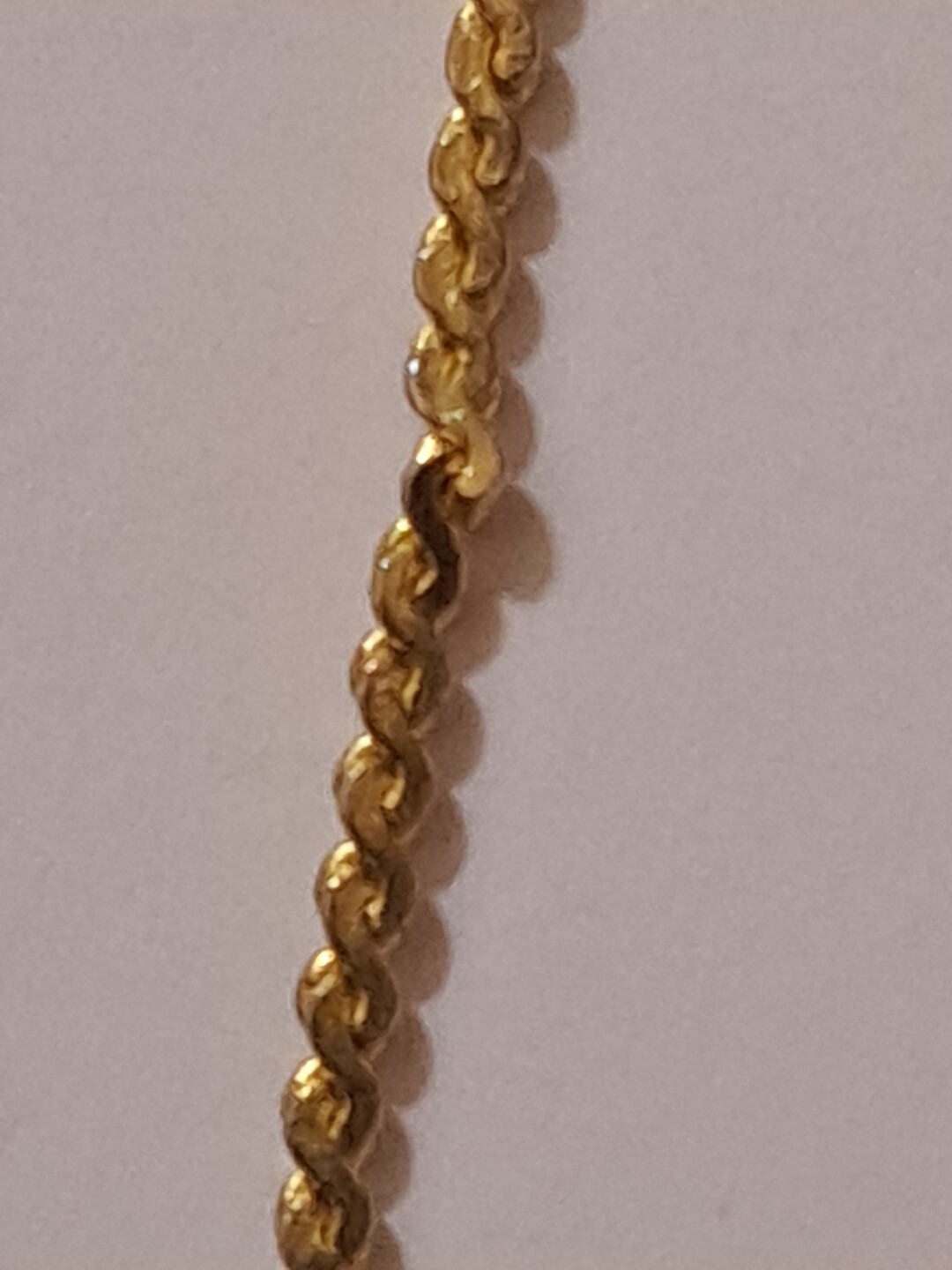 Amethyst Pendent Necklace 18g 25.25mm X 35.35mm & 18″ Gold Tone Rope Chain