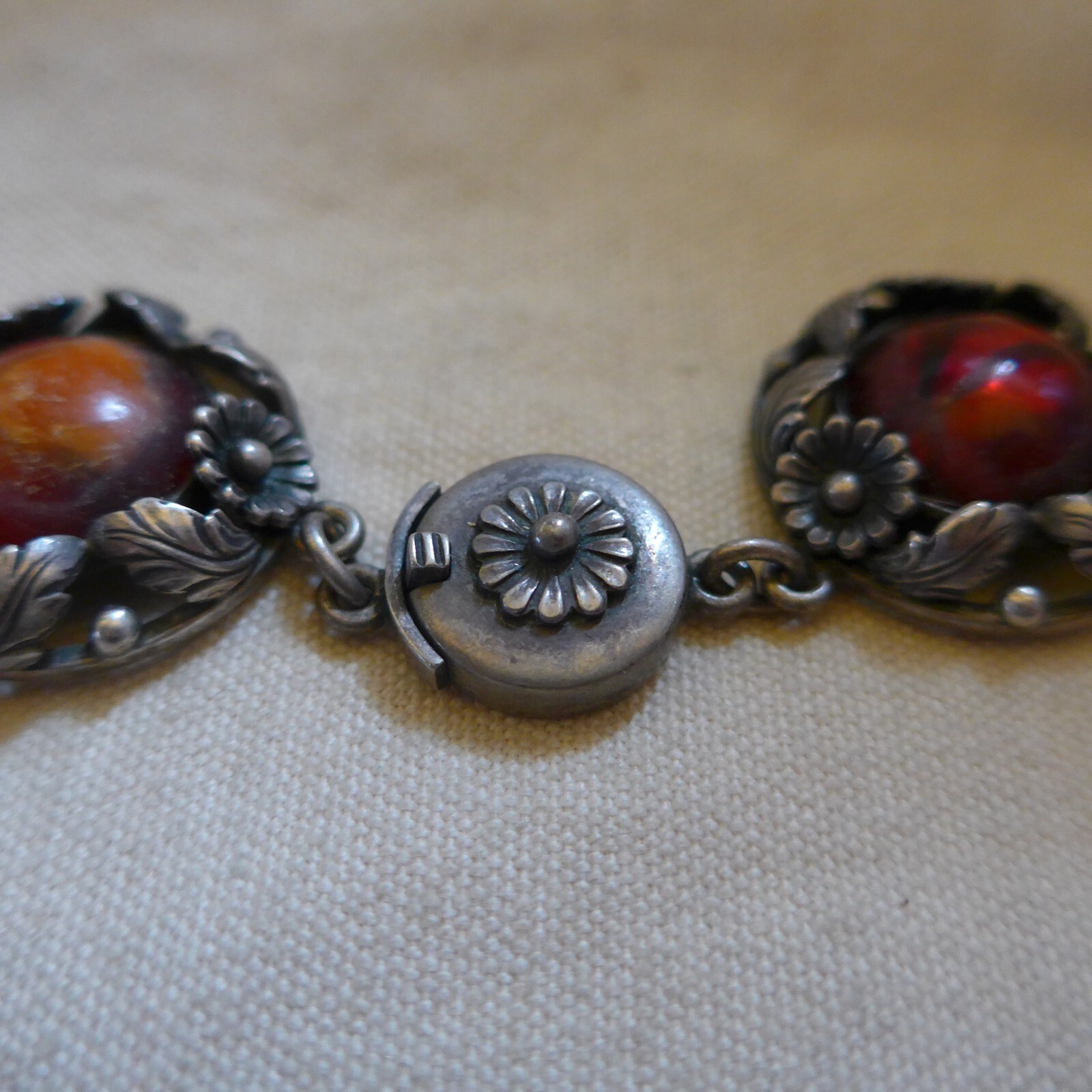 Denmark N. E. FROM Niels Erik 925 Sterling Silver Amber Necklace & Earrings