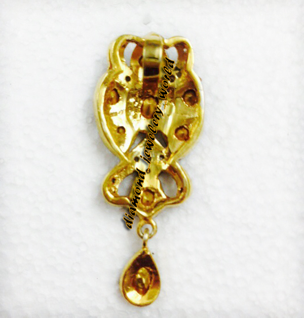 Vintage 0.85ctw Genuine Old Mine Rose Antique Cut Diamond Silver Pendant Jewelry