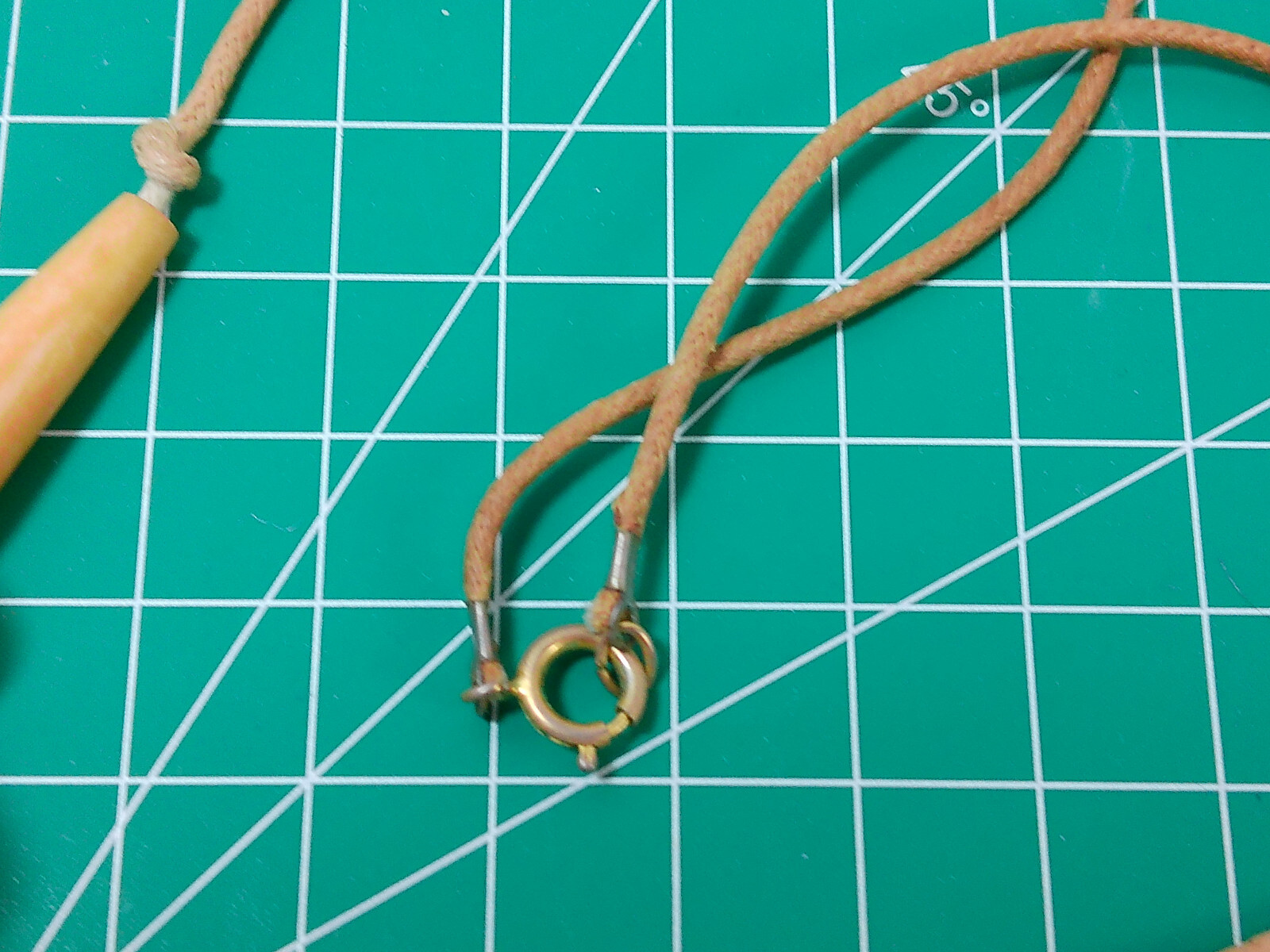 Vtg Chunky Shiny Glazed Ceramic Nut Disk Seed Beaded Cord 23″ Bohemian Necklace