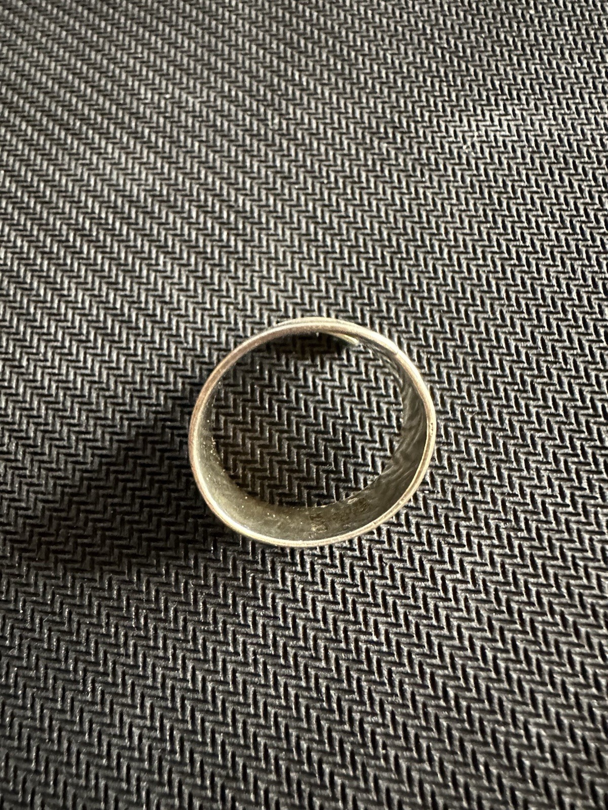 Vtg CII Mexico Sterling Silver 925 Modernist Ring, Size 8, Adjustable