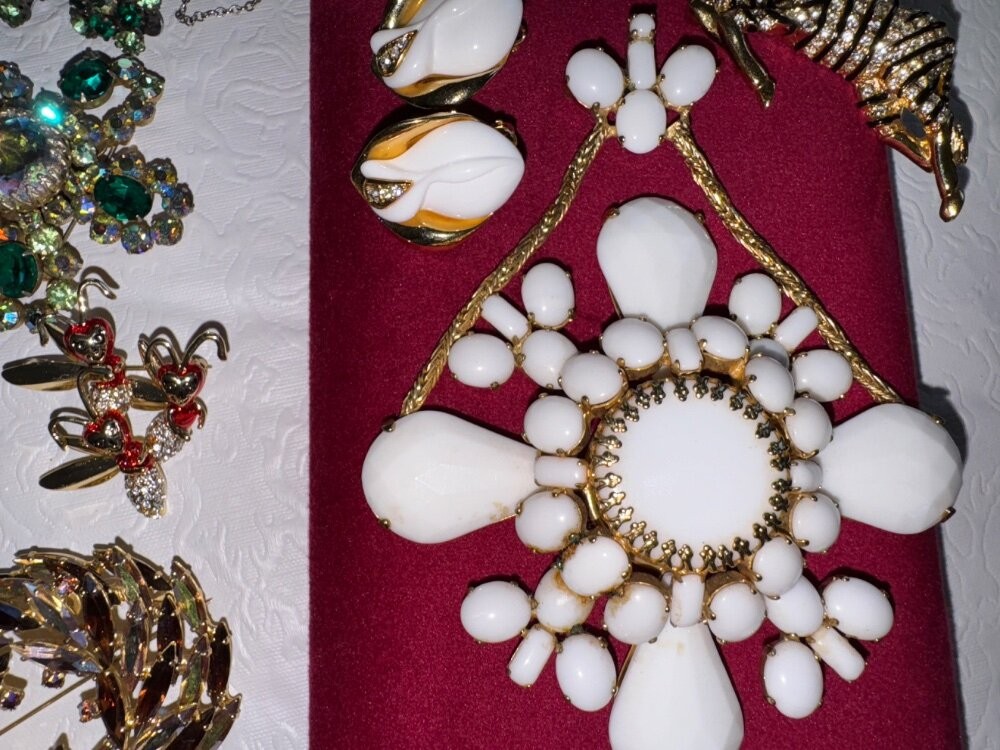 High End Vintage Jewelry Lot Eisenberg Austria Juliana KJL Weiss Sterling Silver