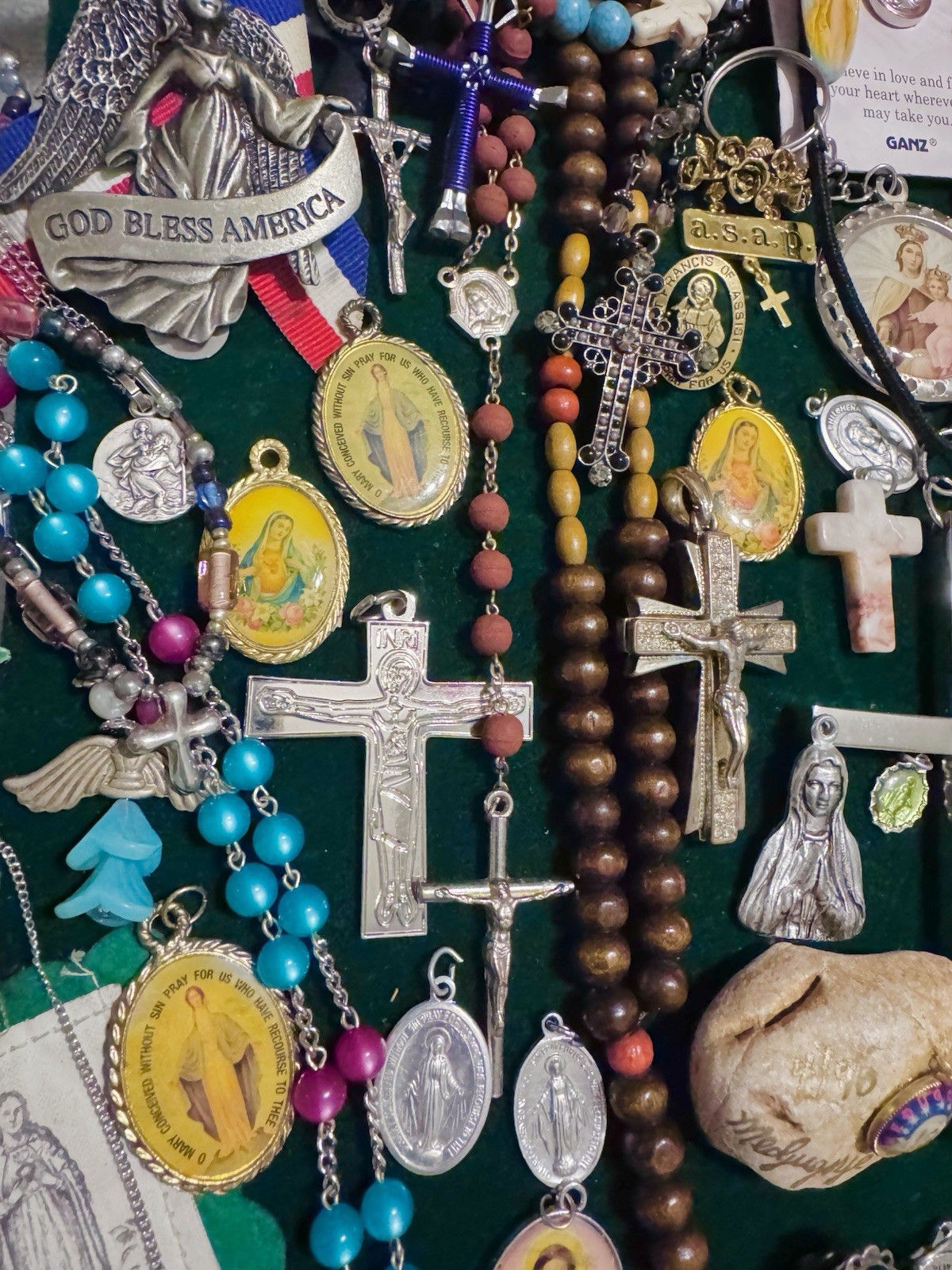 Vintage Modern Religious Cross Necklace Jewelry Lot 120+ Italy Germany Bethlehem