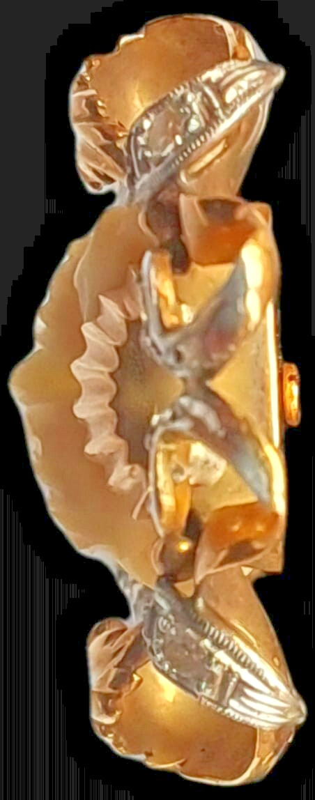 Antique Art Nouveau 18K Gold Virgin Mary Pendant Rose Cut Diamonds c1900