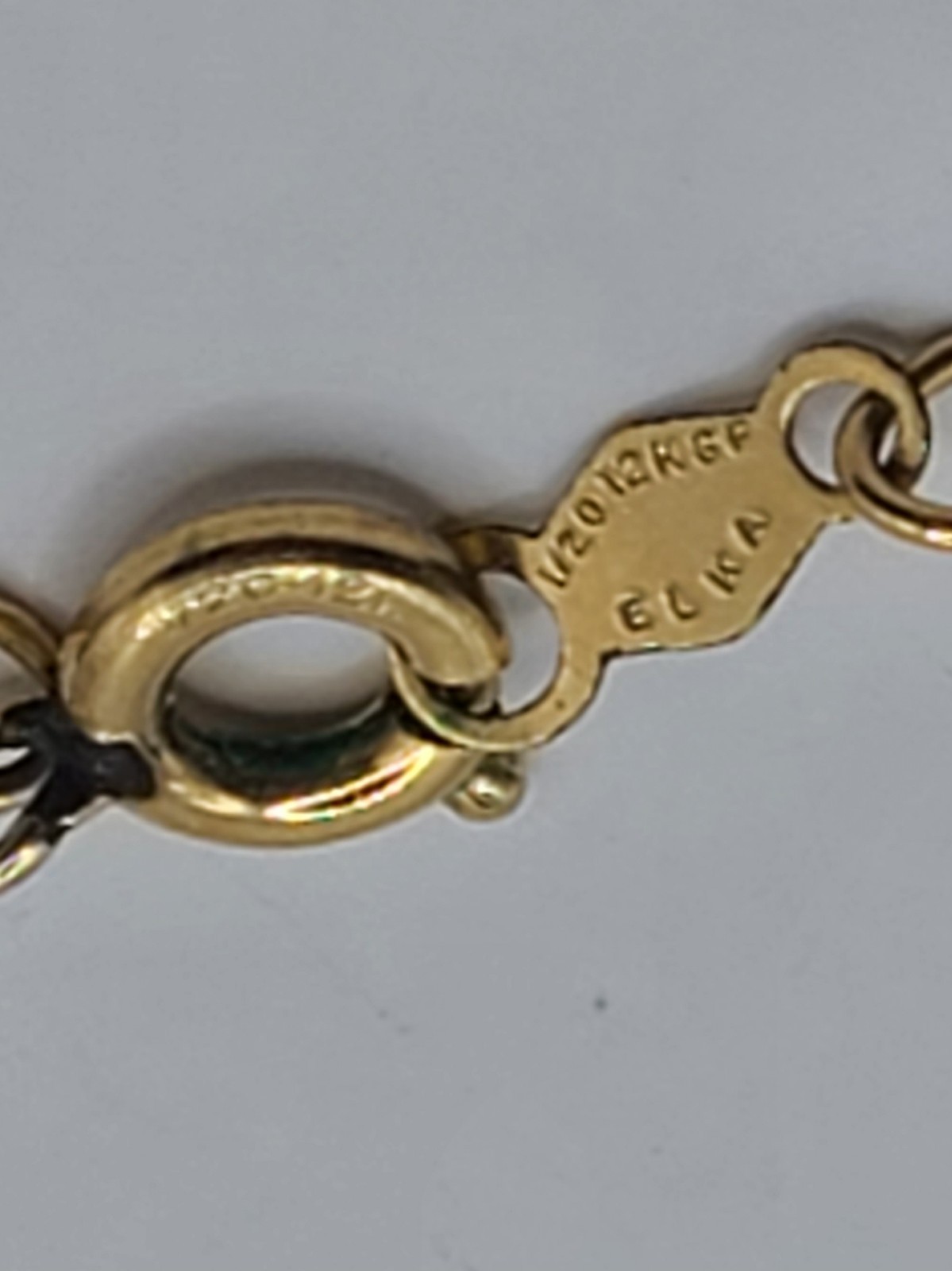 Vtg 1/20 12Kt Gold Filled Genuine Cameo 19″ Necklace Signed “ELKA” 3/4″ Cameo