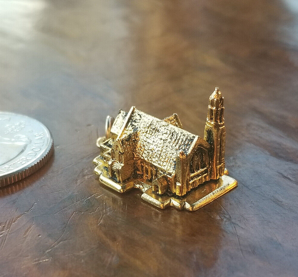 KINNEY Sterling Silver 3D Architectural Building Charm-Boys Town Chapel Omaha NE