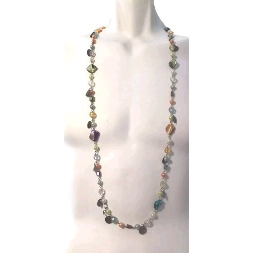Mother Of Pearl Necklace Double or Single Strand Multi Color Pastels Vintage