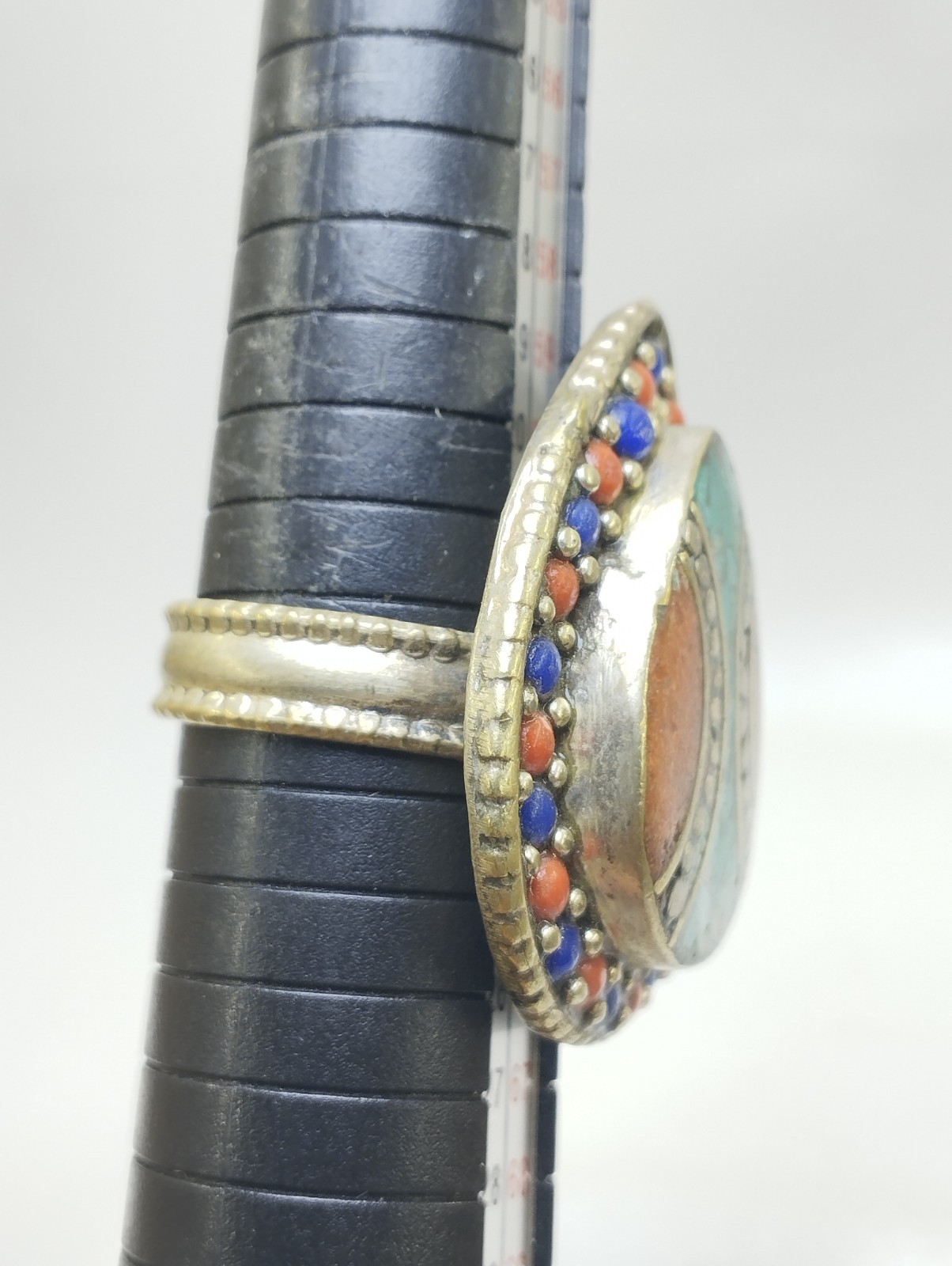 Rare Extremely Ancient Antique Victorian Ring Multicolor Stones Amazing Artifact