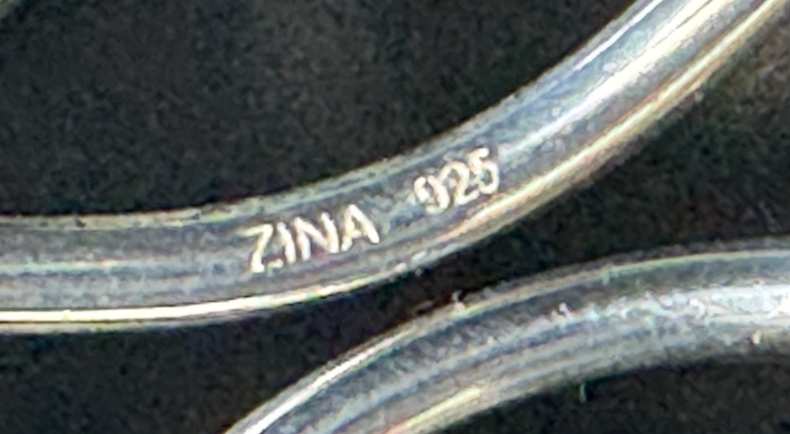 Vintage ZINA 925 Sterling Silver Modernist Wave Cuff Bracelet Sculptural 28.6g