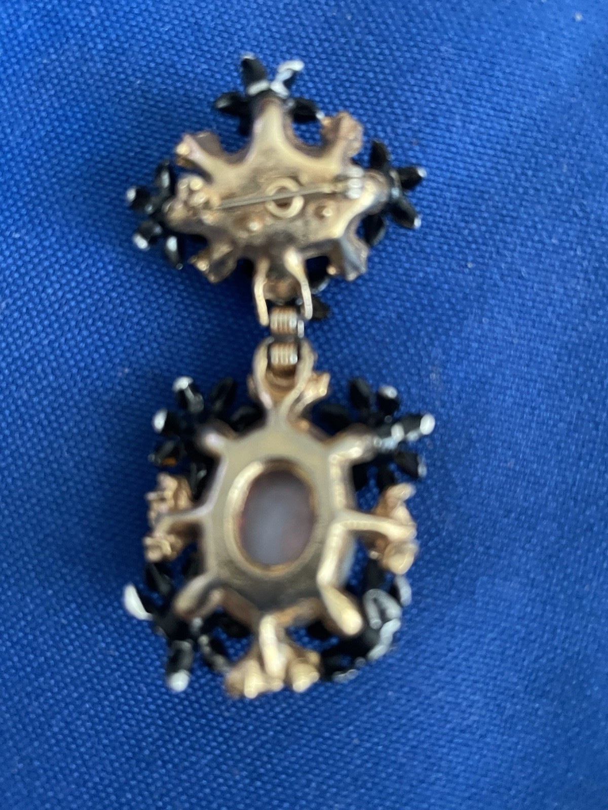 Vintage Dragon’s Breath Faux Fire Opal Glass Brooch Pin