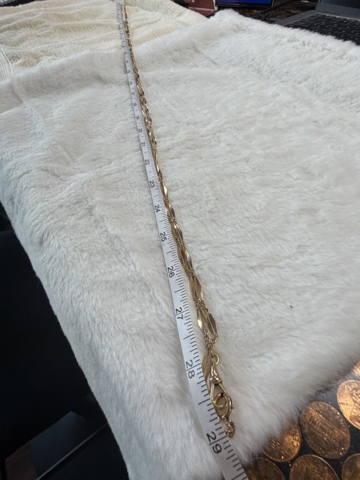 Antique 58″ Solid Gold Guard Chain Necklace 21.4g Acid Tested 14K Victorian