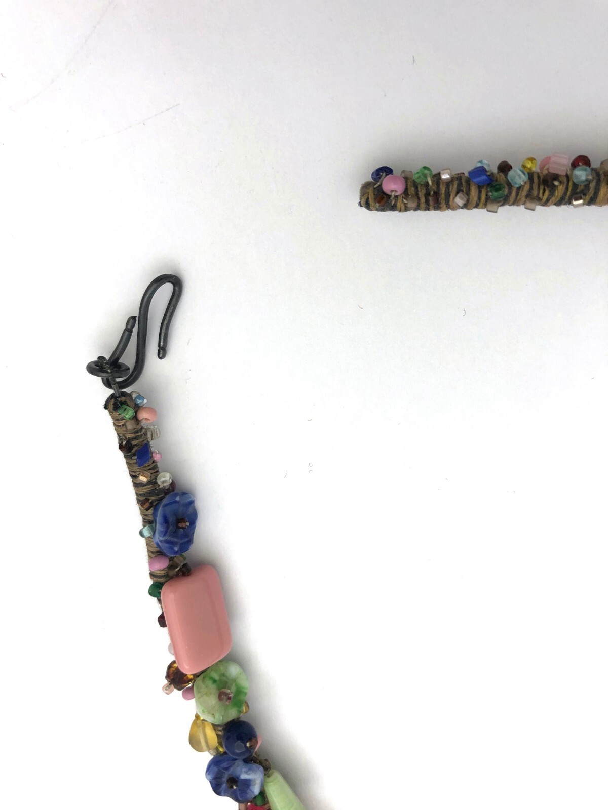 UNIQUE MIXED MEDIA ARTISAN STATEMENT NECKLACE