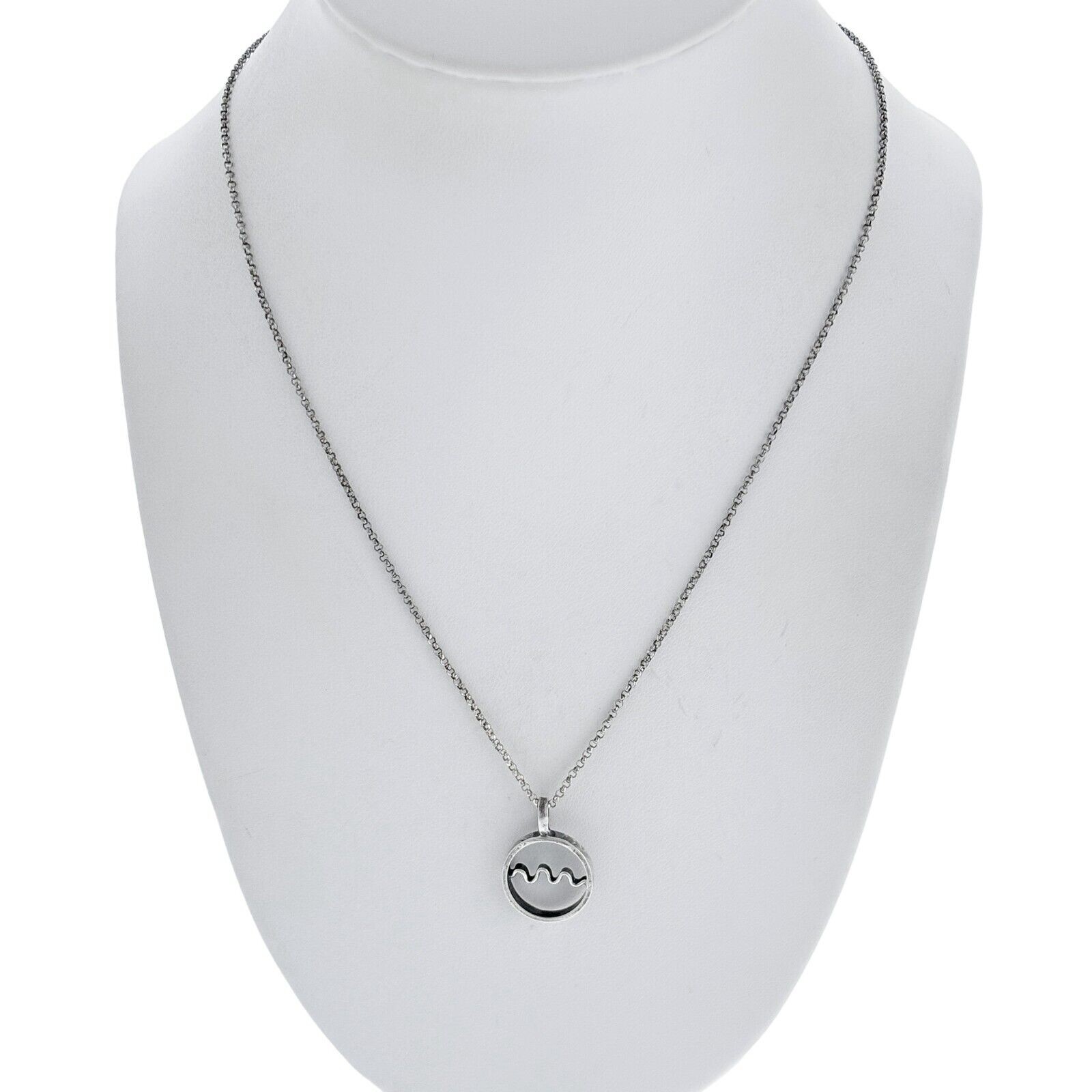 Circle Open Space Wave Pendant ONLY | Sterling Silver 925