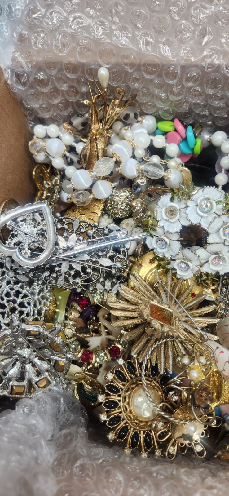 8lbs True Vintage Jewelry Lot Signed Unsigned Repair Wear