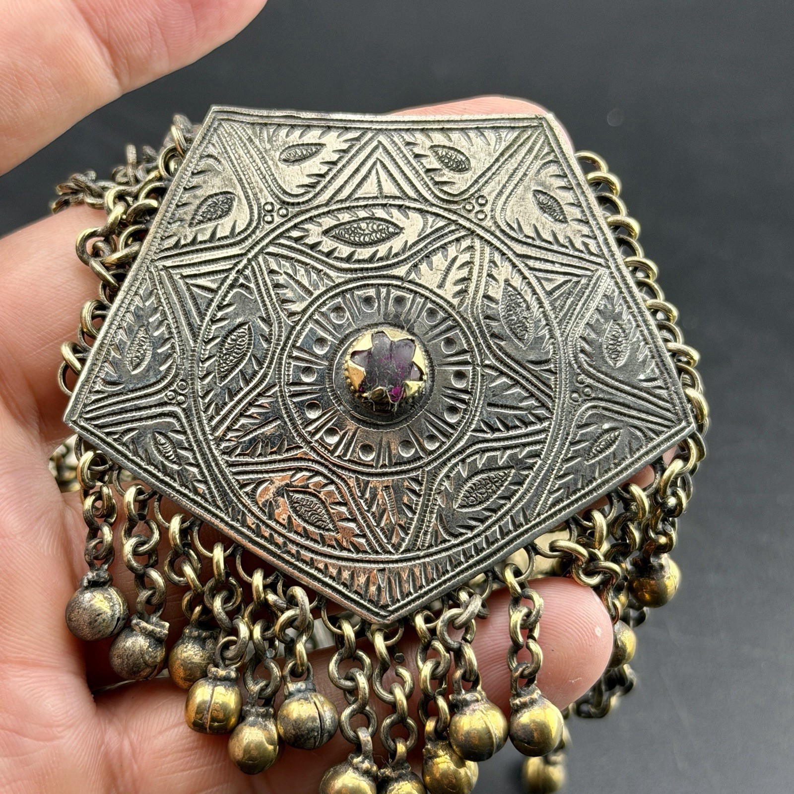 Vintage Beautifully Crafted Old Afghani Handmade Stunning Unique Necklace
