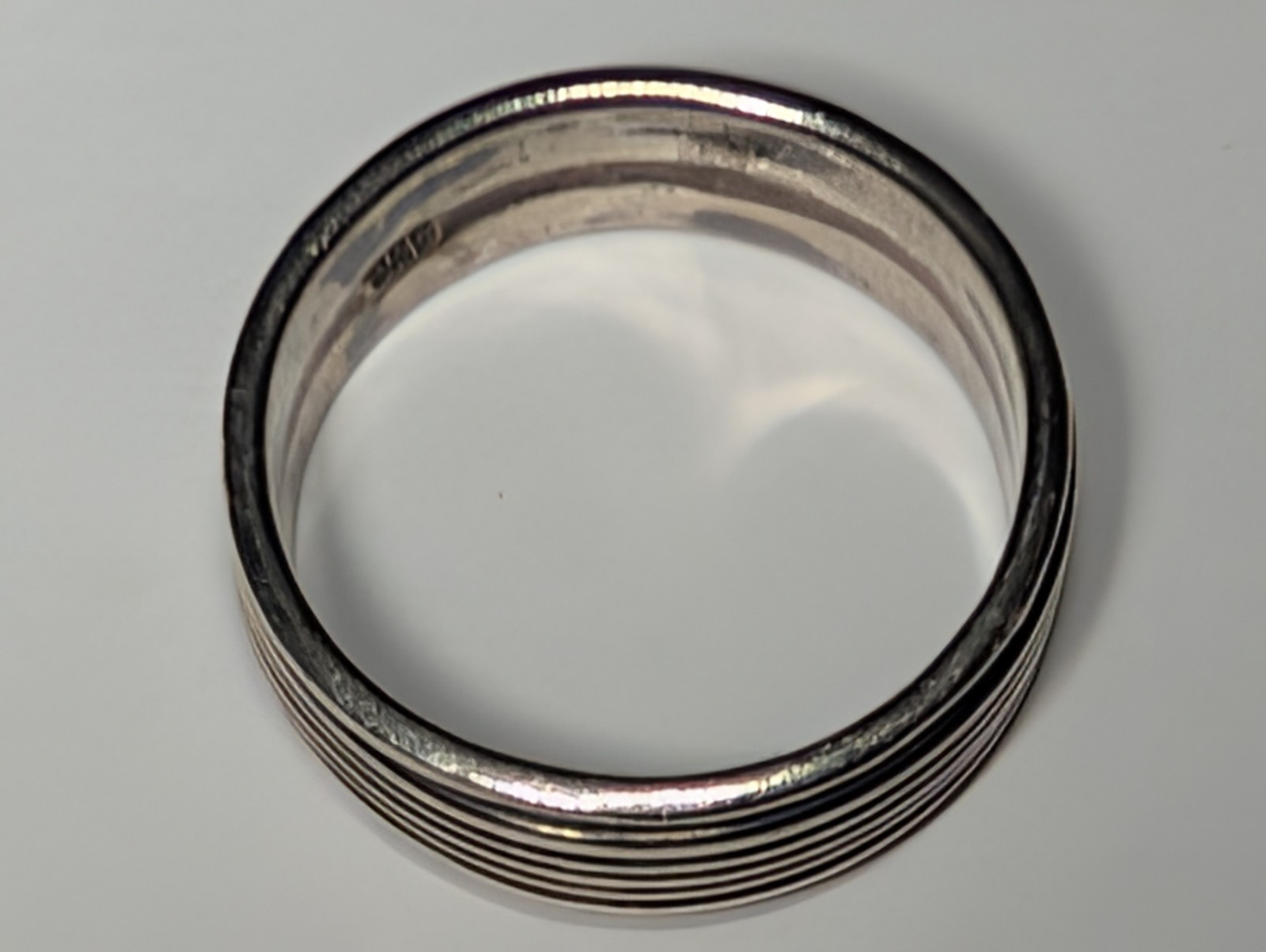 VINTAGE STERLING SILVER BAND RING ABOUT SIZE 12 1/4