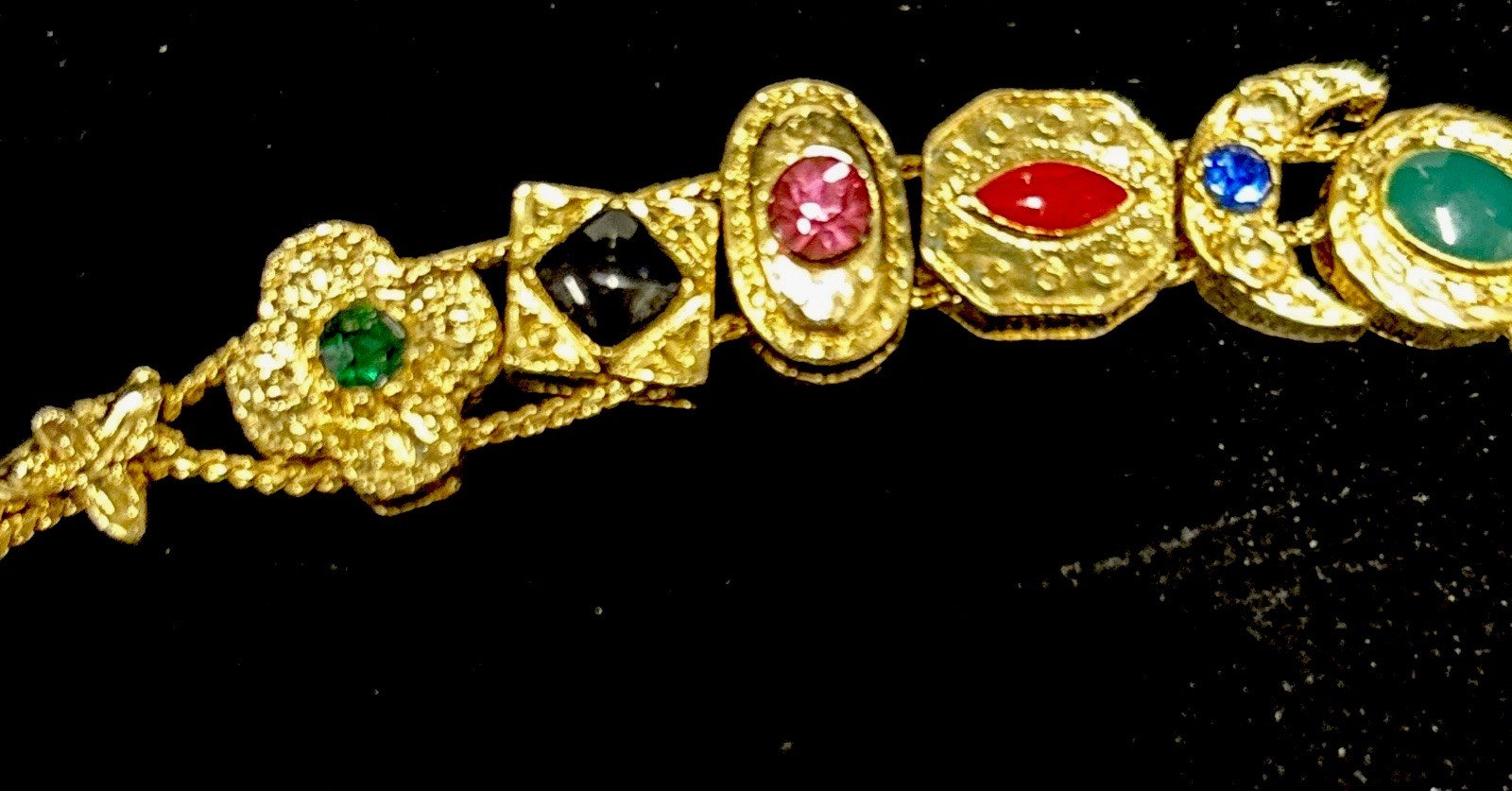 Bracelet slide charm Goldtone 6.5 Vintage