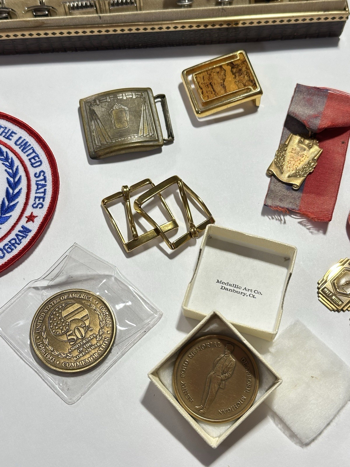 Huge Men’s Cufflink Tie Tac Accessory Estate Lot Swank Fraternity Medals Coins