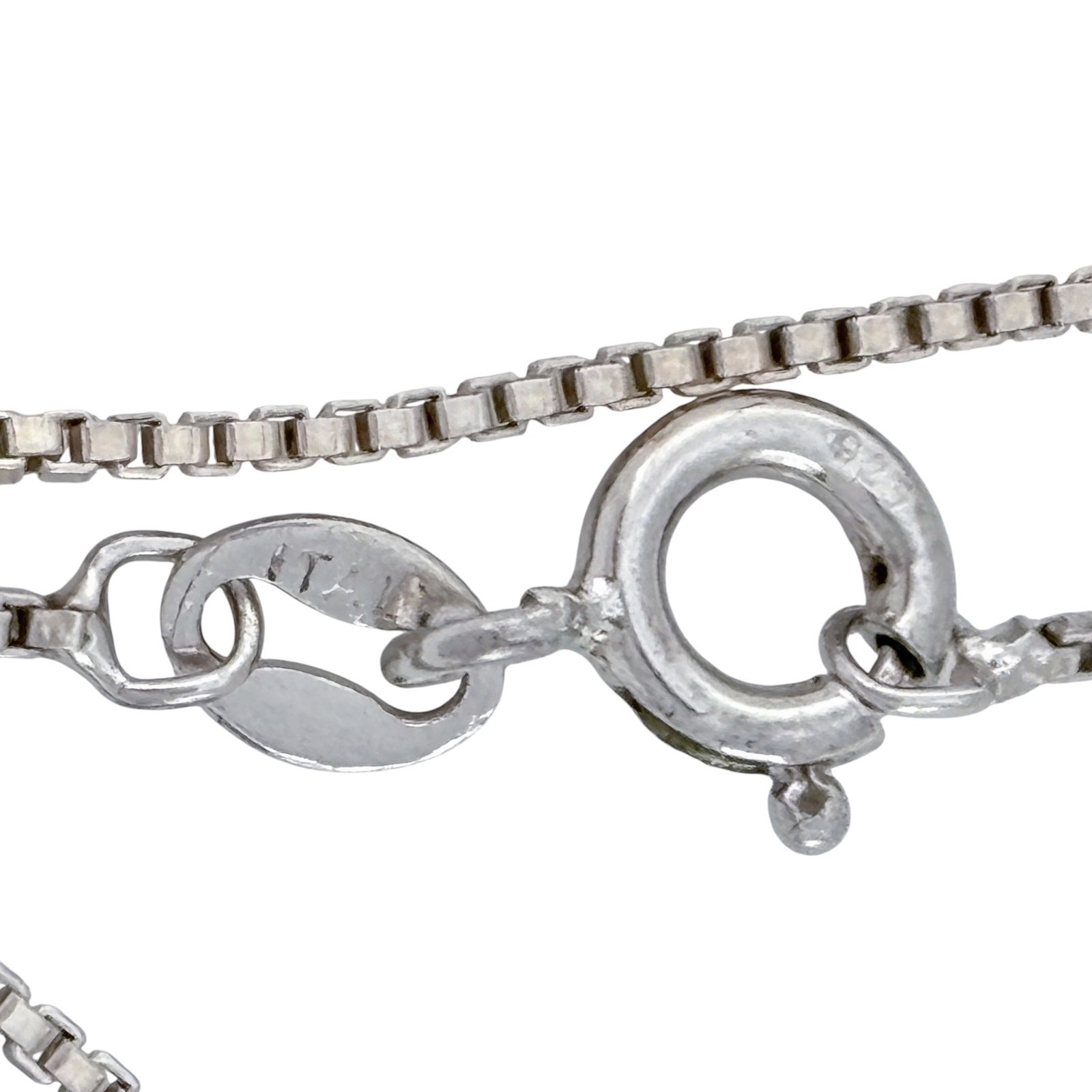 Vintage Italy Sterling Silver 925 Box Link Chain Necklace 16″