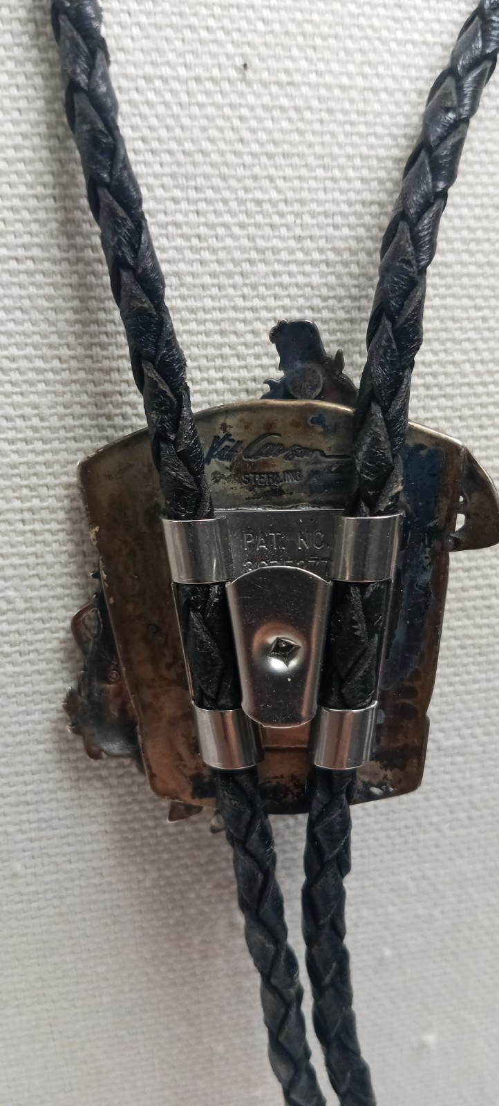 1990’s Kit Carson 925 Sterling Silver “Let er Buck” Bolo Tie (very rare and htf)
