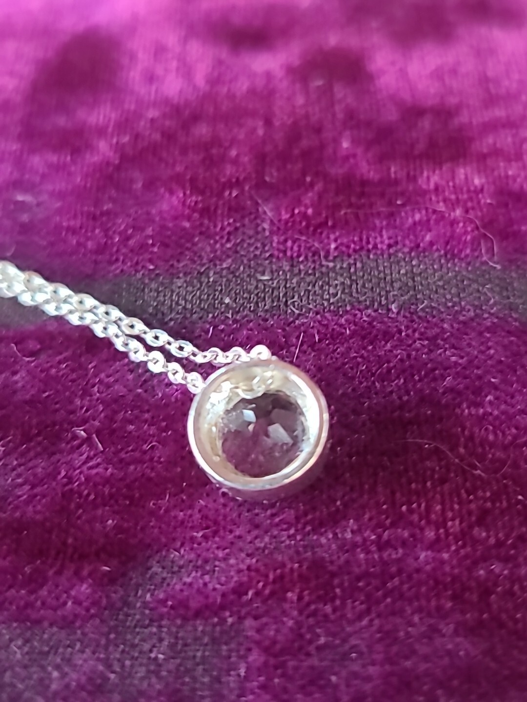 925 CZ Pendant Necklace Vintage