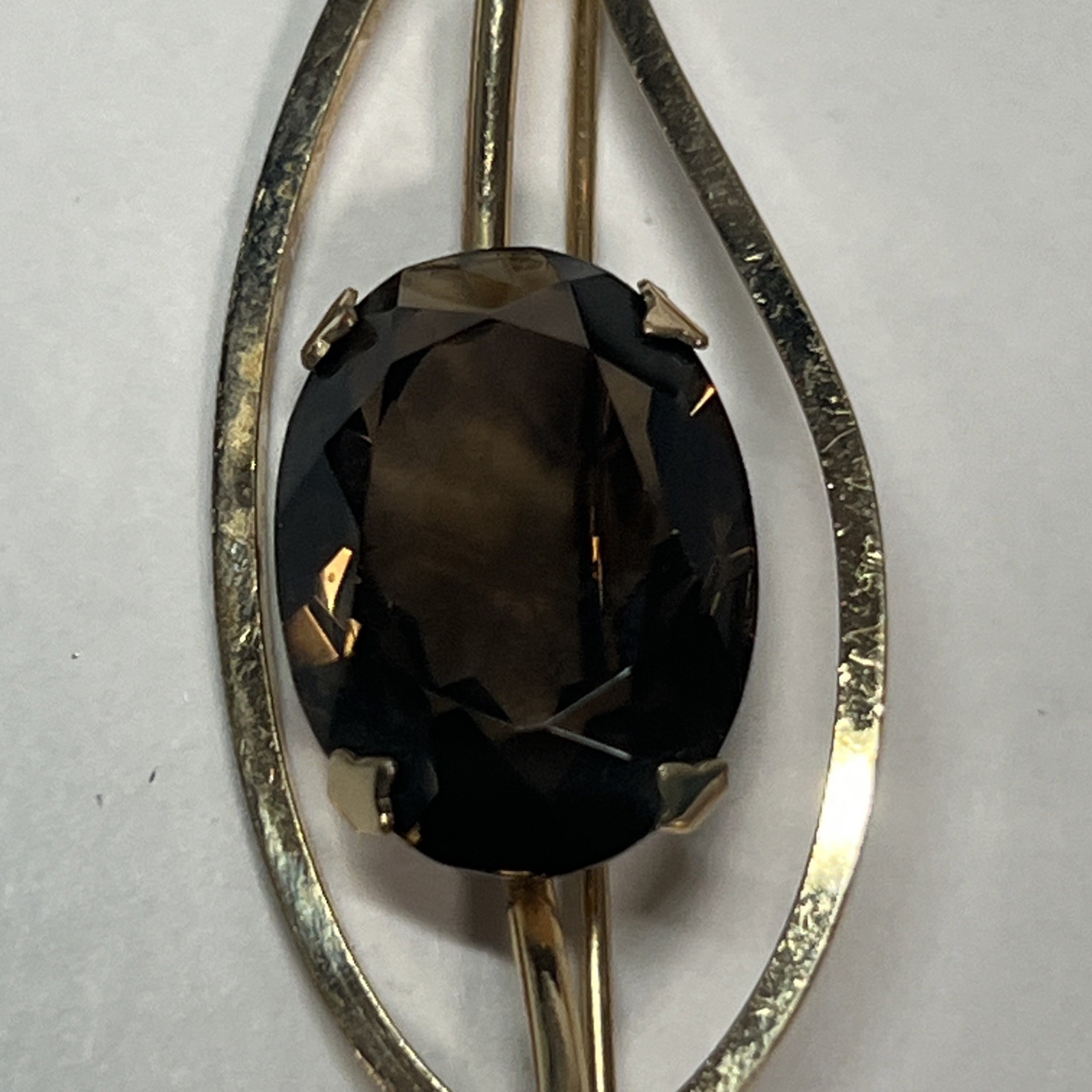 VIntage Jewelry 4 WINARD Faceted Smokey Topaz Leaf Brooch 12KT Gold Filled