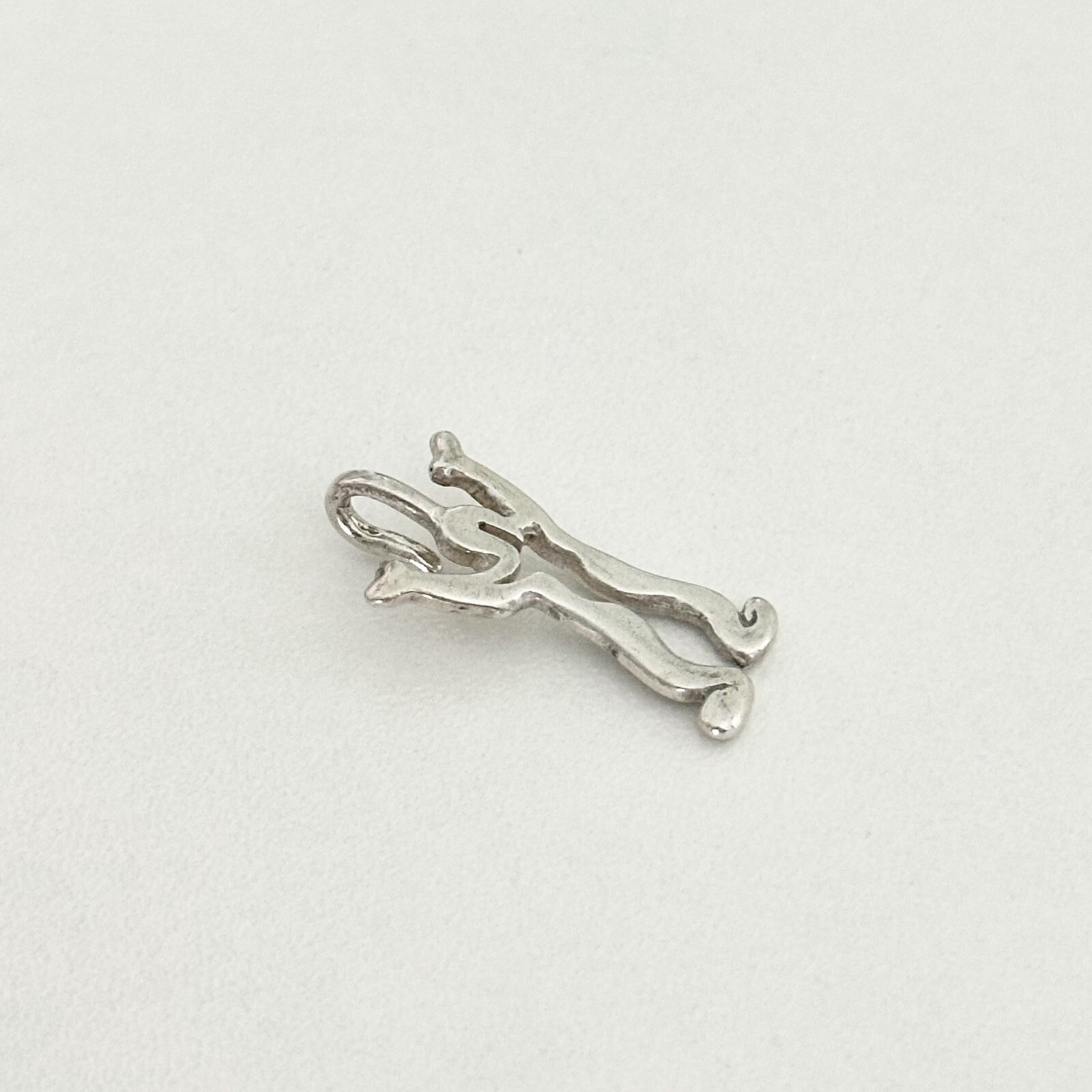 Vintage 925 Sterling Silver I Will Praise Figure Person Charm Pendant