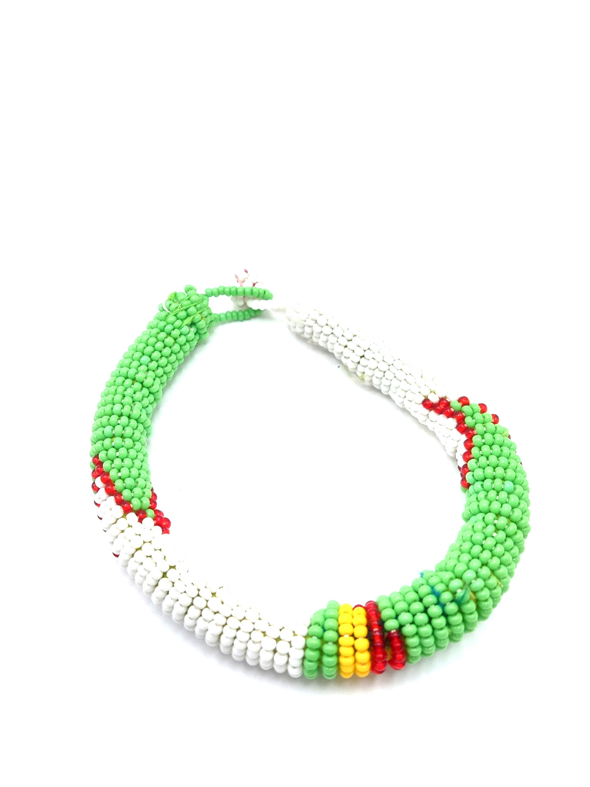 Vtg Native American Seed Bead Necklace Waterfall Style Bonus Seed Bead Bracelet