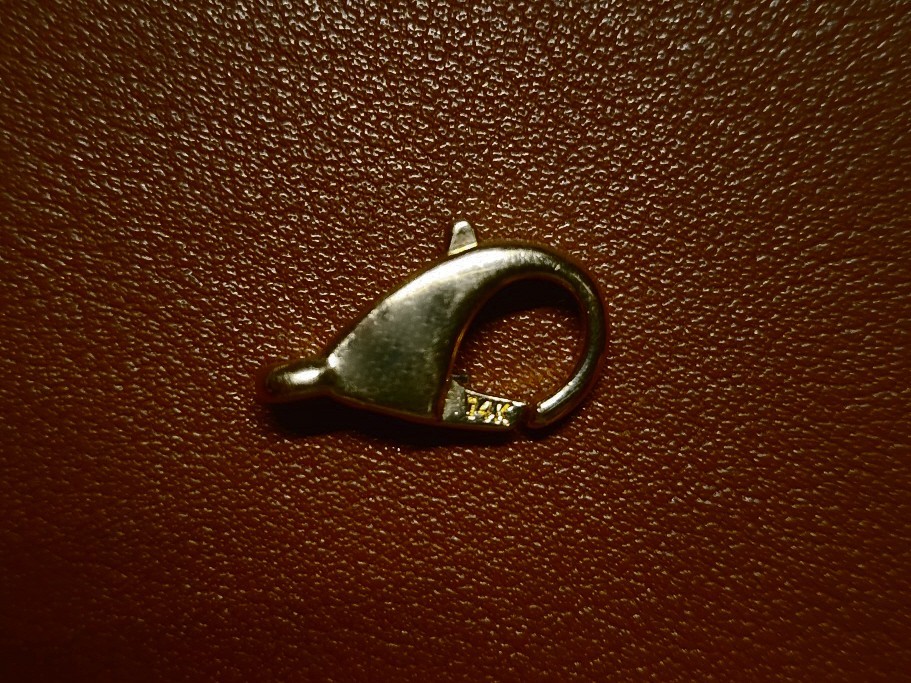 Big 14K Yellow Gold Lobster Claw Clasp 18.50 x 11 x 4mm
