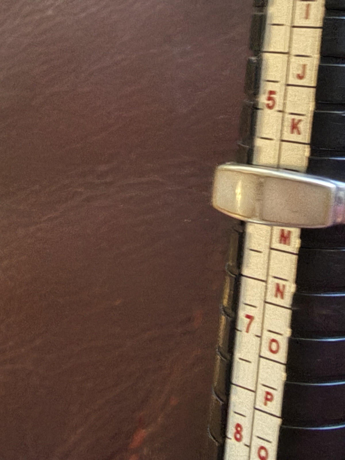 Vintage Sterling Silver CW Mother Of Pearl Inlay Band Ring Size 6 #396