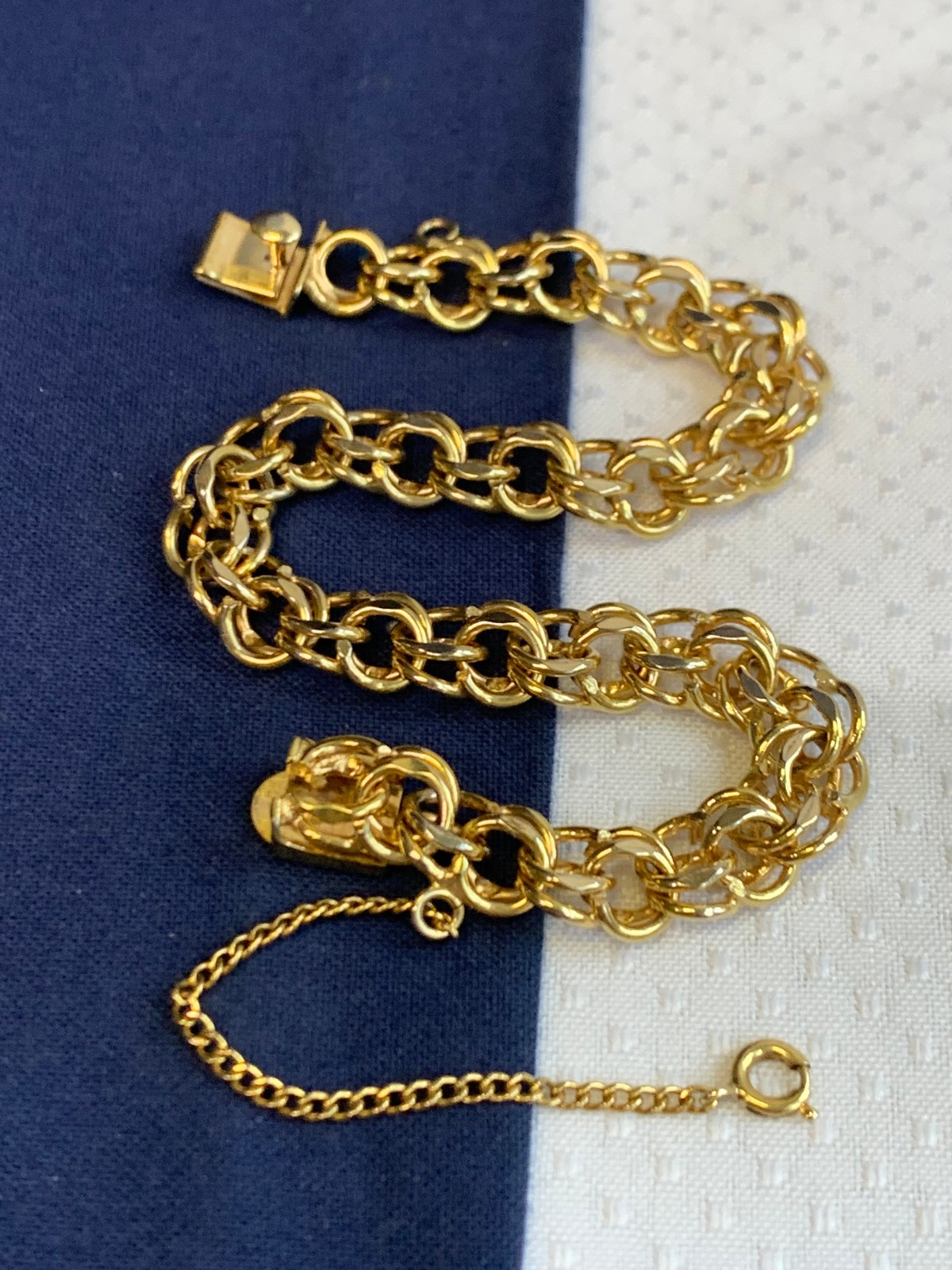 Vtg 1/20 12K Gold Filled BA Ballou Co Charm Bracelet 13.93g Jewelry 7.5″ Chain