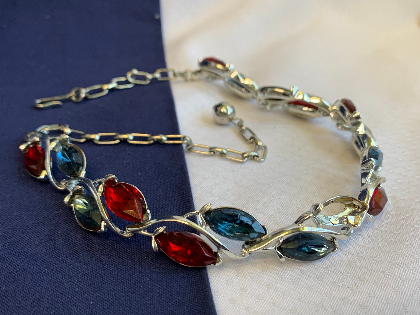 Vtg Necklace Lot Costume Jewelry Coro Monet Rhinestones Lucite Faux Gemstones