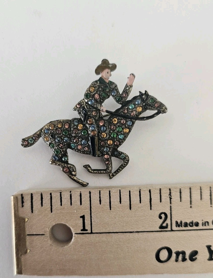 Reinad Paul Revere Rides Patriotic Vintage Figural Pin Unsigned Vintage