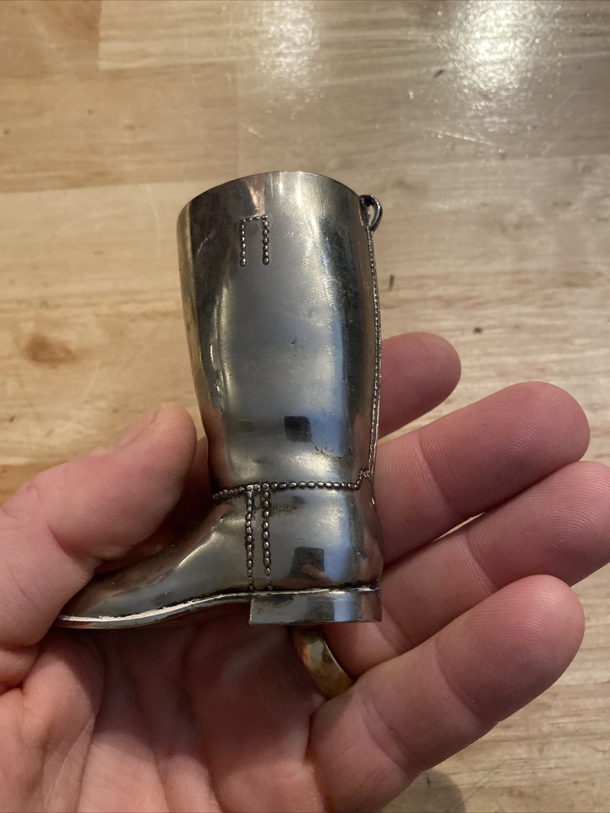 Silver Plated Cowboy Boot England Made Collector 11oz Western Paperweight GIFT