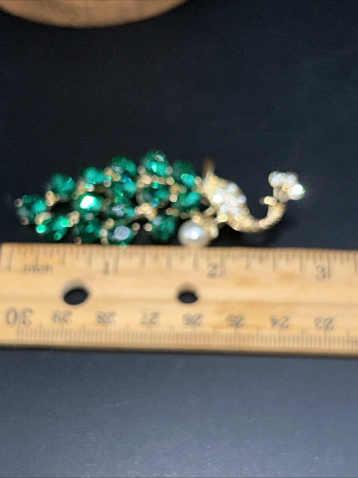 Modern Costume Jewelry Articulated Peacock Pin Brooch Gold Tone 2 3/4”