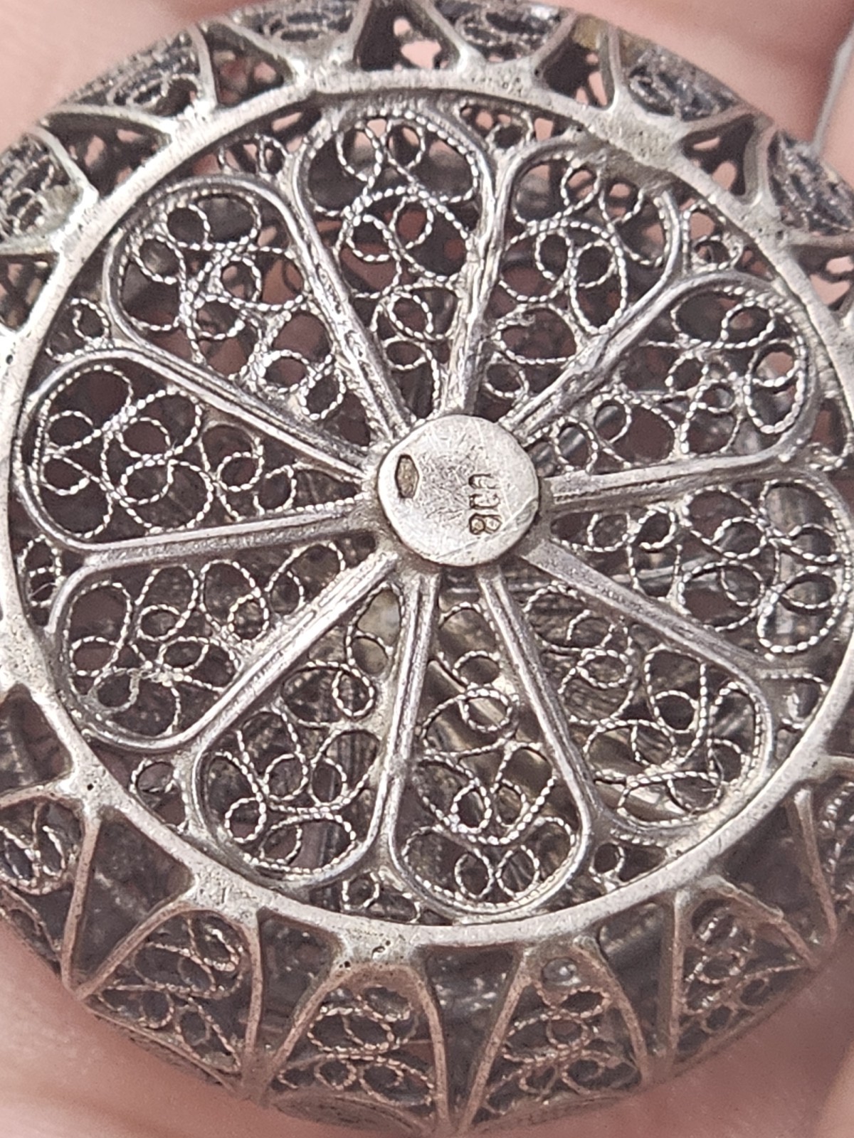 Antique 800 Silver Roman/Italian Filigree Rosary With Case