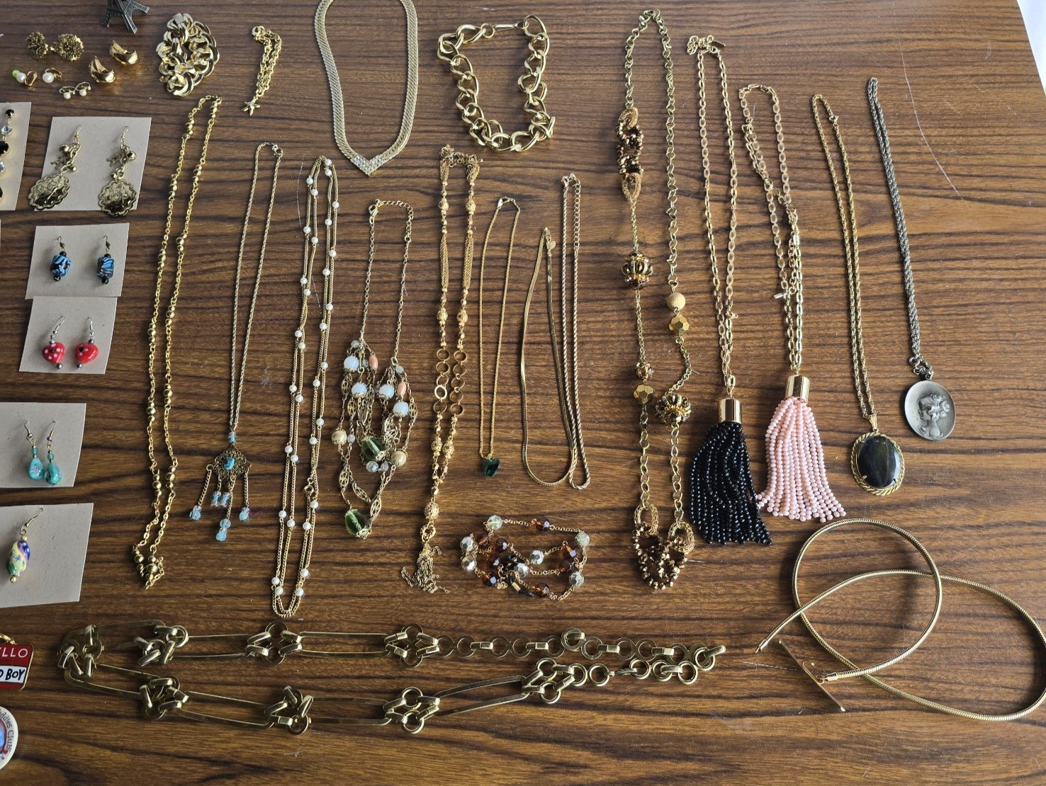 Mixed Lot Costume Jewelry Earrings Necklaces Pins Multicolor Assorted Styles 50+