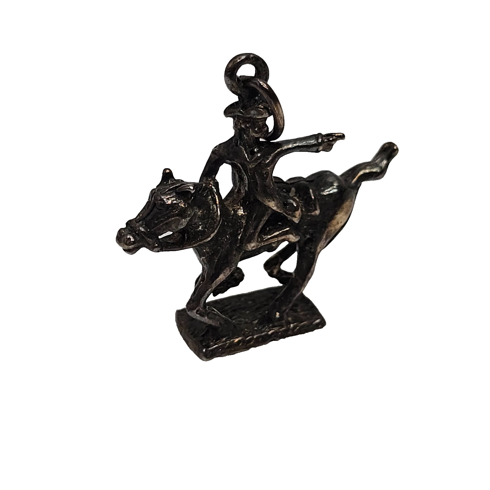 Vintage Paul Revere Ride Charm .925 Sterling Silver Horse & Rider Figural