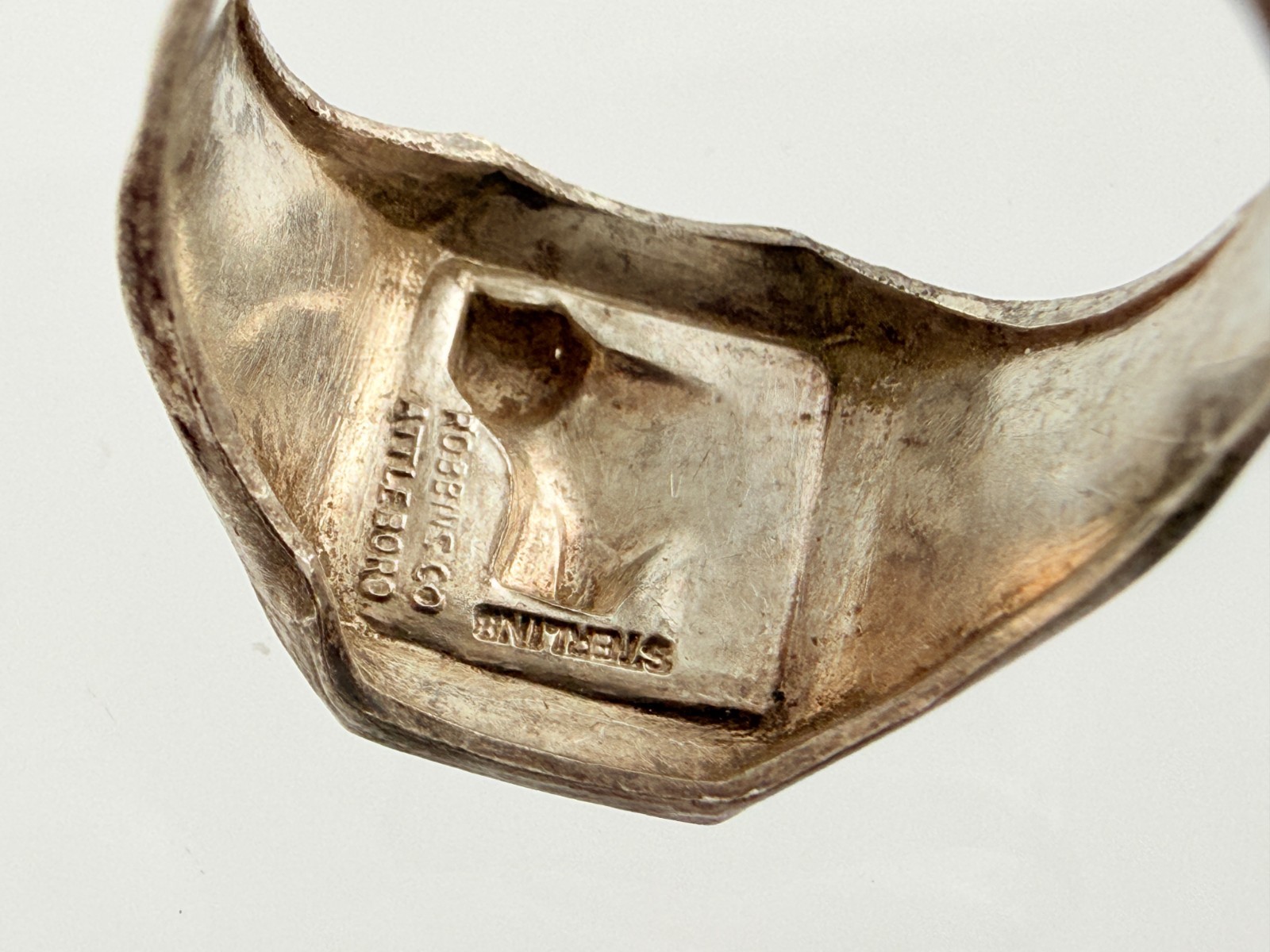 Vintage Robbins Co Attleboro Sterling Silver Lost River Souvenir Adjustable Ring
