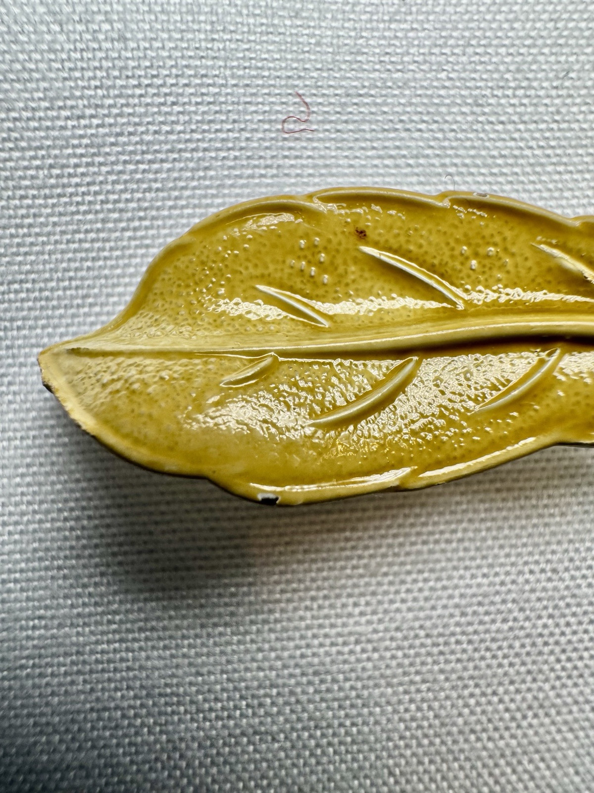 Vintage Orange Yellow Metal Enamel Daisy Flower Floral Brooch Pin 4.25” Spring