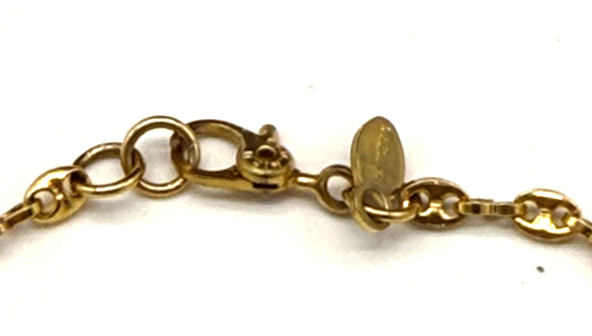 Vintage Monet Bracelet Size 7 Gold Tone Mariner Link Chain w/ Sister Clasp