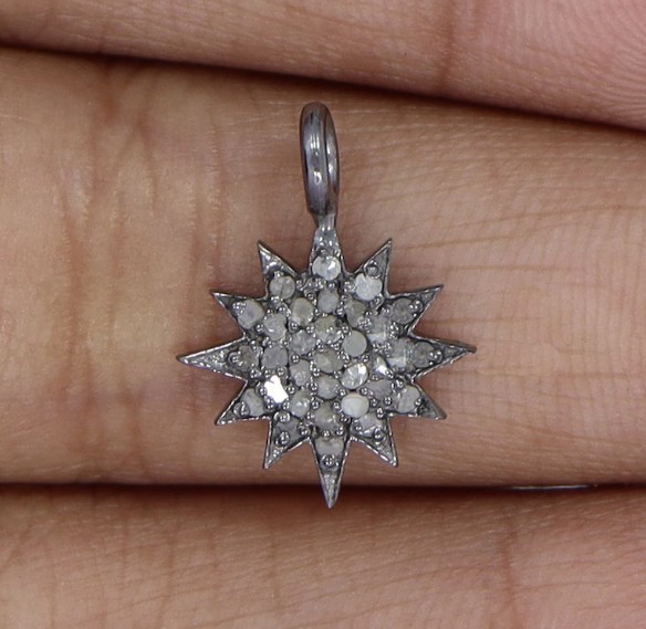 Victorian 0.78ct Rose Cut Diamond Impressive Star Pendant